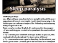 Sleep paralysis