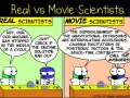 Real vs movie scientists