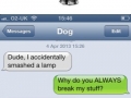 Texting dog