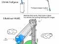 DIY flying swimming pool
