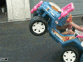 Girl rides jeep like a boss