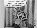 Look daddy, I'm a unicorn!