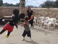 Little kid turns gangsta