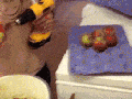 Manliest way to peel an apple