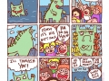 The giant monster attacks
