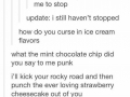 Cursing in ice cream flavours