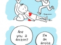 He's bleeding to death!