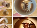 Toilet paper roll art