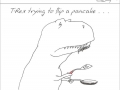 T-rex trying and trying