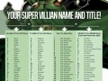 Super villain name & title