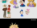 Cartoons as humans