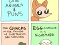 Cute animals and puns