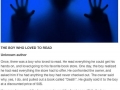 The boy who loved to read