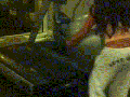 Swiss ball on a treadmill