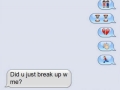 Emoji break up text