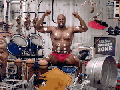 Terry Crews on drums
