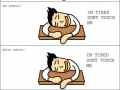 Too tired at school