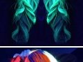 Glow in dark rainbow hair