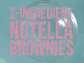 Nutella brownies