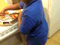 When mom brings pizza