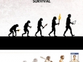 Satirical evolution comics