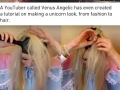 Unicorn horn hair