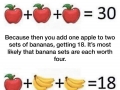 Brain teaser fruit algebra