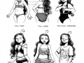 Trying on swimsuits