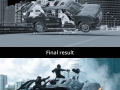 Opening highway chase scene of Deadpool