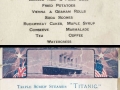 Titanic food menus for 1st, 2nd & 3rd class passengers