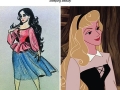 Original concept drawings of Disney characters