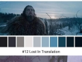 Colour palettes compiled from movie scenes