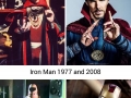 On screen superheroes then and now