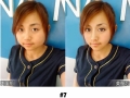 Before and after selfies retouched by beauty app