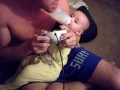 Dads show off secret perks of parenting