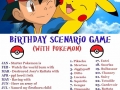 Pokemon birthday scenario game