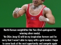 North Korean Olympic lifter apologised to leaders