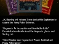3 more 'Harry Potter' ebooks with short stories to release in Sep