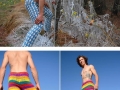 Mens fashion crocheted pants