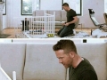 Deadpool trying to assemble furniture