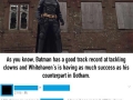 Batman is now chasing off killer clowns in UK