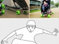 Skateboard stroller