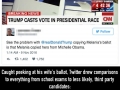 Trump peeks at Melania's ballot