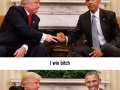 Trump and Obamas first awkward meeting