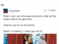 Totally real convos Obama & Biden have had since election