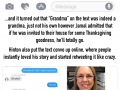 Grandma accidentally texts teen about her Thanksgiving plans