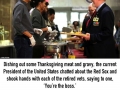 Obamas spend Thanksgiving serving food to army veterans