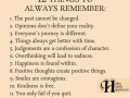 12 things to always remember