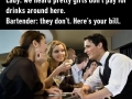 Bartender being a savage