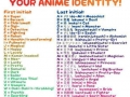 Your anime identity